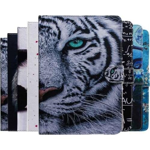 For Samsung Galaxy Tab S7 T870 T875 11 inch Case TPU Cover Smart Painted Leather Tablet Stand Case + Film