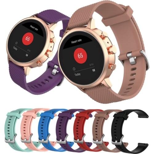 Colorful Soft Silicone Strap For Fossil Womens Gen 4 Q Venture HR / Womens Sport / Womens Charter HR Watch Band 18mm Bracelet