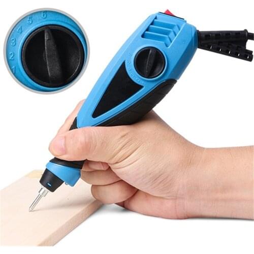 Electric Carving Machine with 2 Ultra-hard Tungsten Carbide Tips 15W 220-240V EU Plug Pen Mini Grinder for Woodworking Engraving