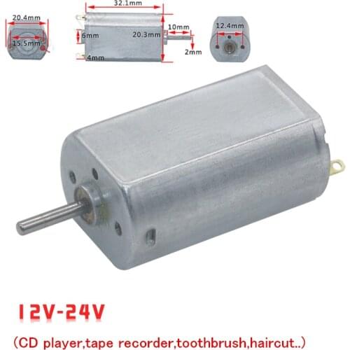 FF-180SH dc motor 12V 24V DIY electric toys intelligent toy car (CD player,tape recorder,toothbrush,haircut..)