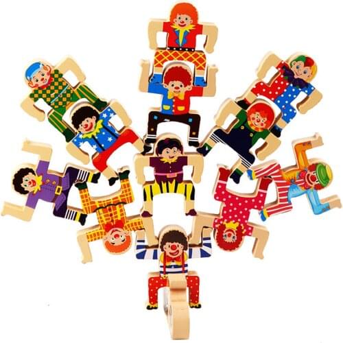 Hercules Acrobatic Troupe Villain Children Puzzle DIY Building Blocks Stacking Balance Parent-child Interactive Kids Toy