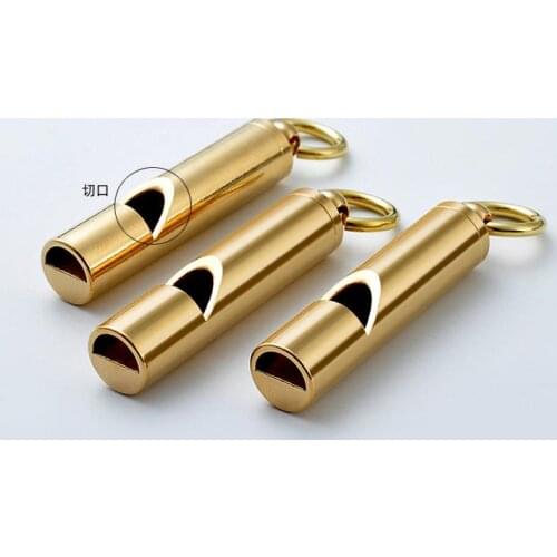 Loud Brass Whistle Portable Emergency Whistle Outdoor Survival Whistle for Soccer Hiking camping Party Noise Maker Favors Gift