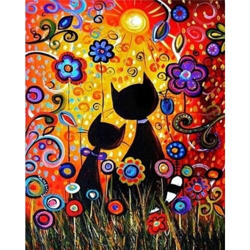 Love.Thanks Animal Diamond Painting Cat Diamond Painting Set Cross-Stitch Diamond Painting Kits Full Drill