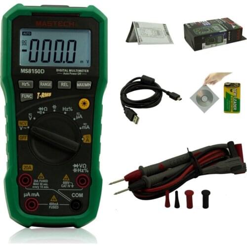 Mastech MS8150D Digital Multimeter Auto Range Ture RMS Handheld Portable Tester Meter Electrical Instrument Diagnostic-tool