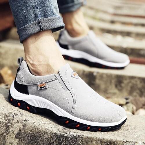 Outdoor Anti-slip Mens Sneakers Man Running Shoes Sport Man Summer Sports Shoes Tennis Male Gray Athletic Brands Fitness E-644