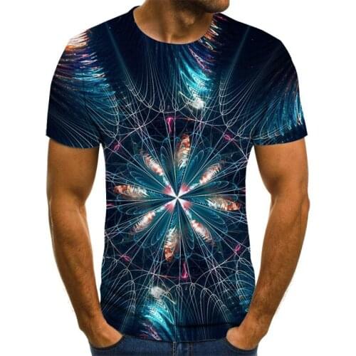 New Casual Mens T-Shirts Summer Fashion Short-Sleeved 3D Round Neck Tops Three-Dimensional Shirt Rrend Street Wear