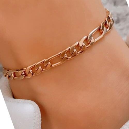 New Arrival Gold Anklet Cuba Link Chain Anklets for Women Ankle Foot Leg Men Bracelet Boho Jewelry Beach Accessories Tobillera