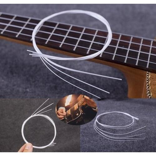Wholesale 4 Pcs/set Nylon Ukulele Strings with Tag Replacement Part for 21 /23 /26 Inch Stringed Instrument Guitar Accessories