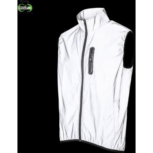 Autumn Cycling Sports Full Reflective Vest Sleeveless Jacket Running Windproof Rainproof Warm Breathable Bicycle Vest