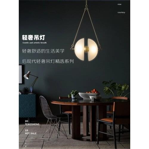 Nordic post-modern designer ball glass chandelier restaurant bar front desk single head bedside bedroom art lamps