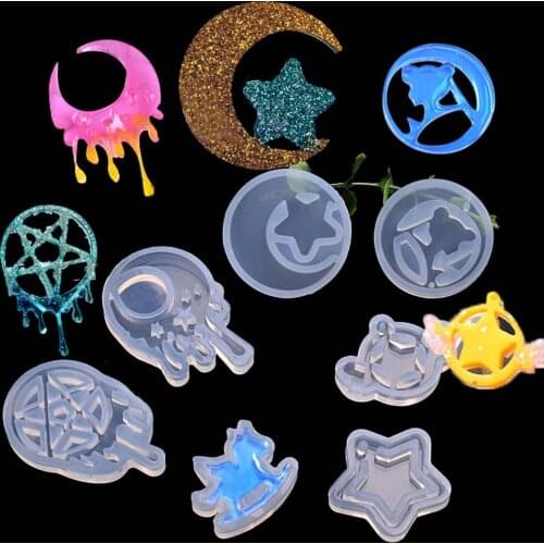 Transparent Flower Horse Snowflake Elf Star Butterfly Silicone Special Mould For Resin DIY Jewelry Making Mold Epoxy Resin Molds