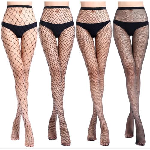 Transparent 4 sizes of mesh Pants Tighten High projectile erotic open crotch pantyhose tights fishnet stockings sexy lingerie