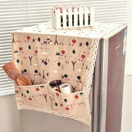 124*50cm Dustproof Cover Dirt-Resistant Multi-Purpose Refrigerator Dust Belt Pocket Refriderator Cover Consice Hanging Bag