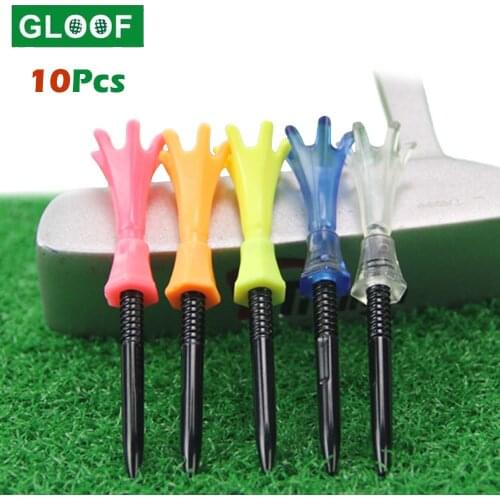 10Pcs Adjustable 80mm Training Golf Tee Ball Holder Self Standing Practice Anti-flying Accessories Ball Studs Tees