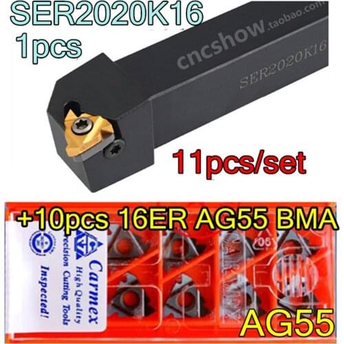 SER2020K16 1pcs+16ER AG55 BMA Carmex Carbide insert 10pcs 11pcs/set Processing: stainless steel and steel