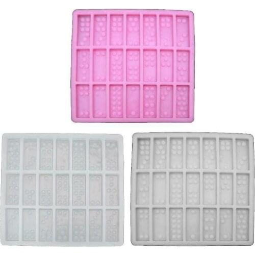 Silicone Mold Resin Dominoes Epoxy Mold Chocolates Fondant Cake Mould DIY Chocolate Mould Pastry Bread Kitchen Tools