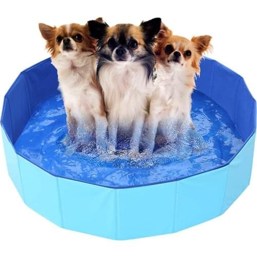 Dog Pool Foldable Dog Swimming Pool Pet Bath Swimming Tub Bathtub Pet Swimming Pool Collapsible Bathing Pool for Dogs Cats Kids
