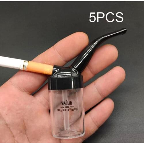 5PCS/lot Pipe Smoke Smoking Pipe Mini Hookah Filter Water Pipe Mens Cigarette Holder Smoking Accessories Gadgets for Men Gift
