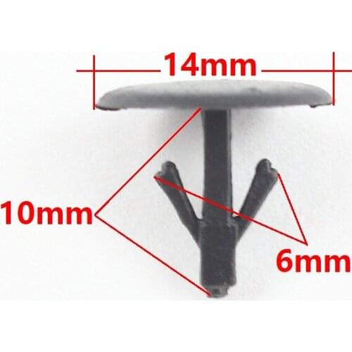 Universal Black Plastic Fastener Clip Shield Push-Type Retainer Rivet for Honda Nissan Mazda