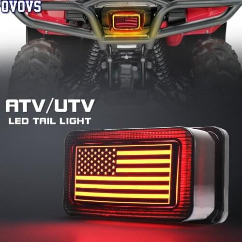1pcs Smoked YFM ATV Tail Light with Brake Light Amber DRL for YFM Rhino YXR700/660/450 Replace OEM part Number 5KM-84710-01-00