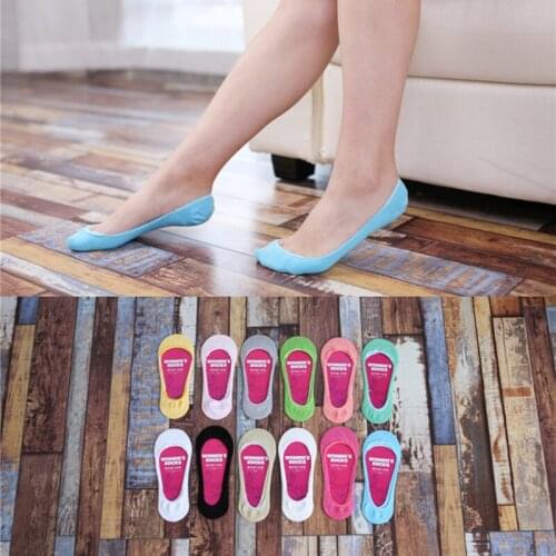 ZDL-166 Candy Color Female Boat Socks Shallow Mouth Woman Sneakers Invisible Sock Solid Cotton 10pairs