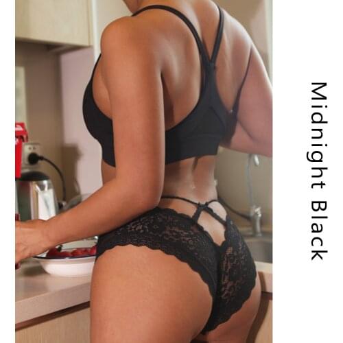 Women Sexy Lace Panties Low-waist Underwear Female Brief Cross Waist Breathable Lingerie Temptation Embroidery Intimates