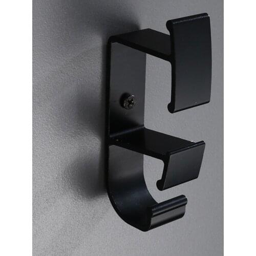 1pc Hook Black Bathroom Hooks for Towels Bag Hat Wall Mounted Drcorative Clothes Coat Hook Wall Hanger Bathroom Hardware