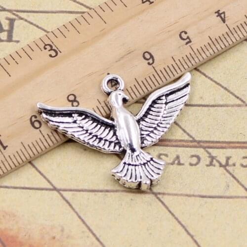 10pcs Charms Eagle Hawk 28x37mm Antique Silver Pendants Making DIY Handmade Tibetan Silver Finding Jewelry For Bracelet