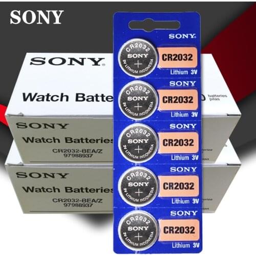 200pcs/lot SONY Original cr2032 Button Cell Batteries 3V Coin Lithium Battery For Watch Remote Control Calculator cr2032