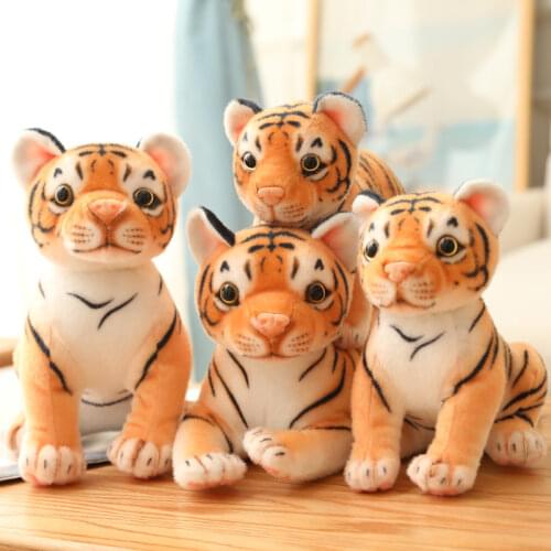 25cm 30cm cute lifelike baby tiger plush toy simulation stuffed animals tiger fluffy kids toys birthday Christmas gift