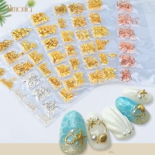 8pcs 3D Nail Art Decoration Professional Stereo Moon Stars Nail Metal Jewelry Beauty Manicure Sets For Salon DIY Nail Art