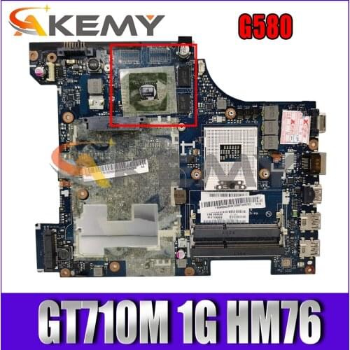 Akemy QIWG6 LA-7988P Motherboard For Lenovo G580 Laptop Motherboard PGA989 GT710M 1G HM76 DDR3 100% Test
