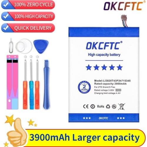 OKCFTC 3900mAh LI3820T43P3h715345 Battery For ZTE Grand S Flex / For ZTE MF910 MF910S MF910L MF920 MF920S MF920W+ Battery