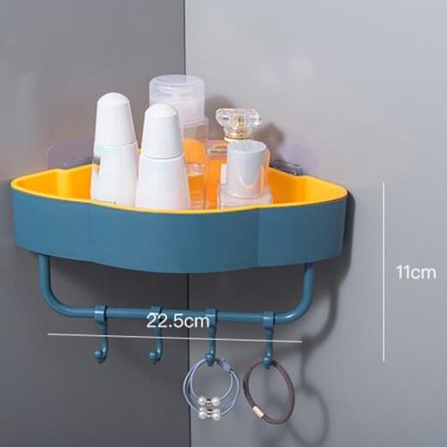 Bathroom Accessories Free Punch Wall Corner Bathroom Shelves Shelf Holder Kitchen Storage Rack Organizer Wall Mounted Type