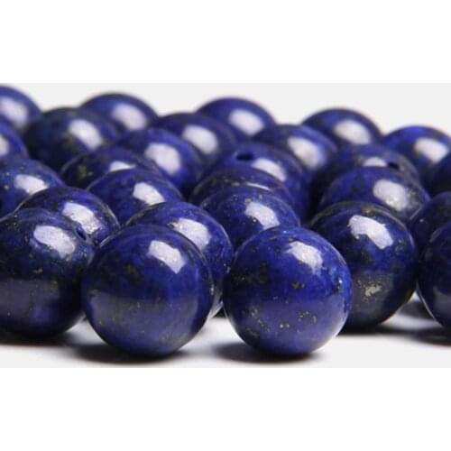 Natural blue lapis lazuli stone beads loose spacer round blue gem stone beads for jewelry making bracelet Accessories necklace