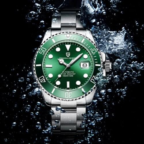 PAGANI DESIGN Men Mechanical Wristwatch Sapphire Glass Automatic Watch 100M Waterproof Top Brand Watch for Men Relogio Masculino