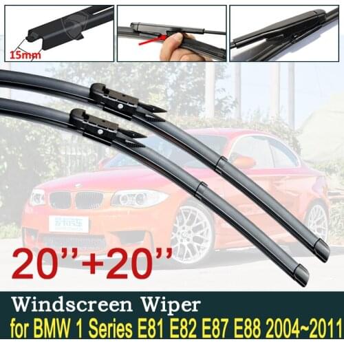 For BMW 1 Series E81 E82 E87 E88 2004~2011 Car Wiper Blades Windshield Wipers 118d 118i 120i 120d 123d 125i 128i 135i 116i 116d
