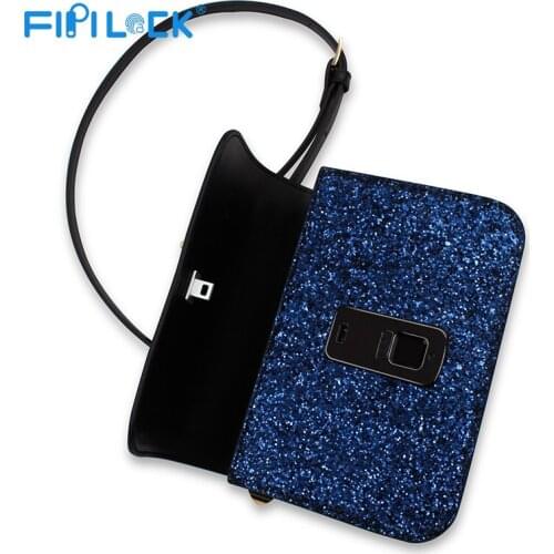 Fipilock Women Messenger Fingerprint Handbags Women Crossbody Smart Bag Leather Street Casual Solid Shoulder Bags