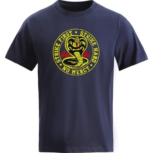 T Shirts Mens Cobra Kai Printing Clothing Cool Funny Streetwear Male T Shirt Fashion Brand Tops Crew Neck Loose T Shirts Men