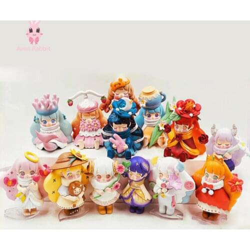CORA Princess Flower Zodic Blind Box Toys for Girls Figure Action Caja Sorpresa Surprise Box Kawaii Model Doll Birthday Gift