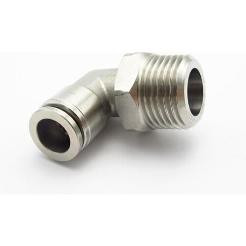 M5 M6 1/8" 1/4" 3/8" 1/2" BSP Male Thread Elbow 304 Stainless Steel One Touch Air Pneumatic Fitting Quick Connector