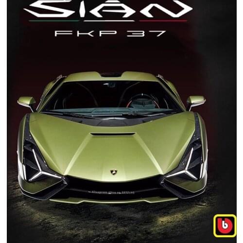 Bburago 1:18 Lamborghini Sian FKP37 simulation alloy car model Collect gifts toy boy Toys