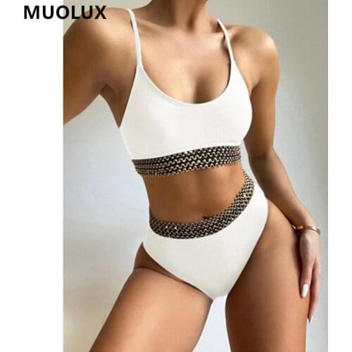 MUOLUX 2020 Women Bikini Set Backless Floral Print Tankini Swimsuit Retro Bathing Suit Plus Size XXXL Swimwear Two Piece Biquini