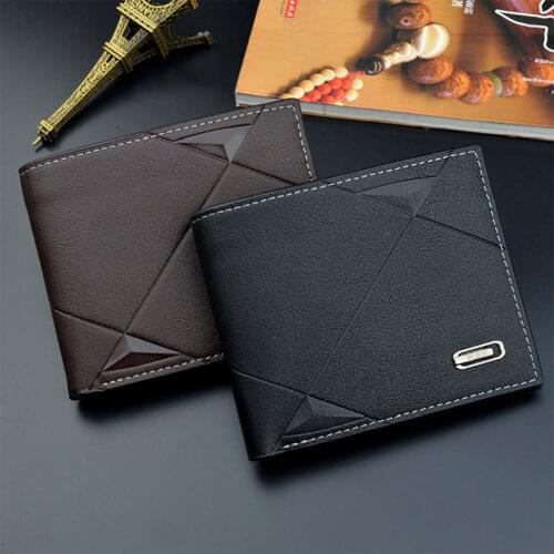 Mens casual Wallets Credit ID Card Holder Wallet Masculina Billetera Hombre Men Short Purse Male Money slim Uomo Porte Slim