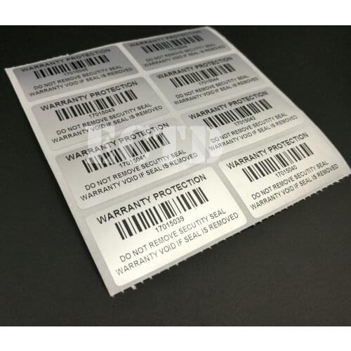 2000PCS Warranty Protection Sticker 1.57" x 0.79" Security Warranty Void Sticker Barcodes and serial numbers