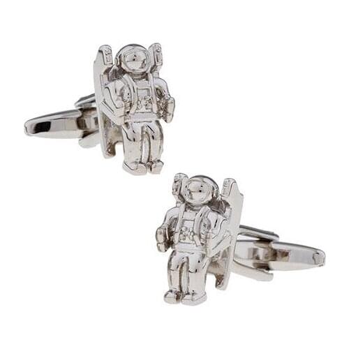 Newest Fashion Cufflinks Cuff Links Silver Astronaut Designed Cufflinks Shirt Buttons Studs Mens Gift Fashion Jewelry 20pairs
