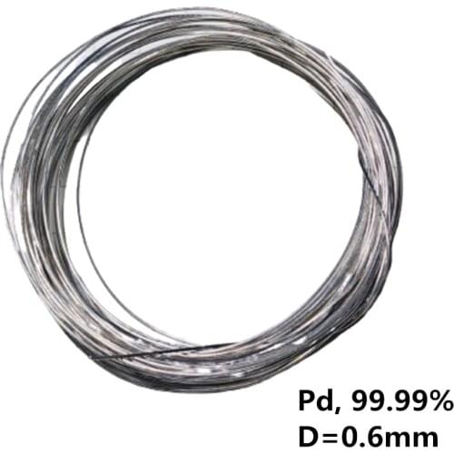 Palladium metal Wire 99.99% Element Pd Pure Diameter 0.6mm