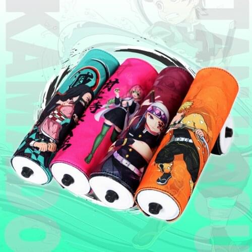 Anime Demon Slayer Pen Bag Kamado Tanjirou Scroll Pencil Case Cosplay Cartoon Cute Nezuko Student Gift