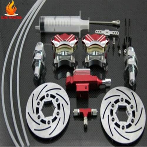 Front Wheel Hydraulic Brake System for 1/5 GTB Racing Hpi Rofun Rovan Km Mcd Baja 5T 5B 5SC Truck Rc Car Toys Parts