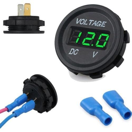 DC 5-48V LED Display Digital Panel Voltmeter Electric Voltage Meter Volt Tester For Auto Battery Car Motorcycle Ship Waterproof